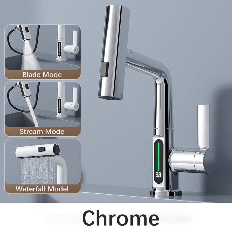 Intelligent Digital Display Waterfall Kitchen Faucet