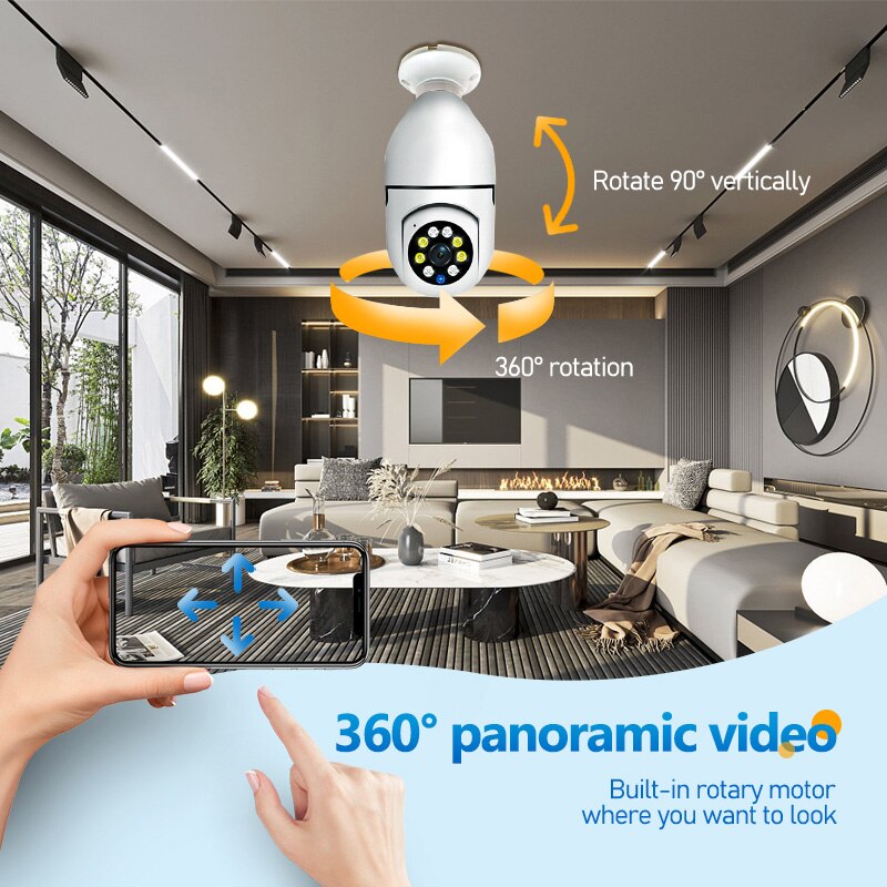 Wi-Fi compatible Bulb Pan/Tilt Camera