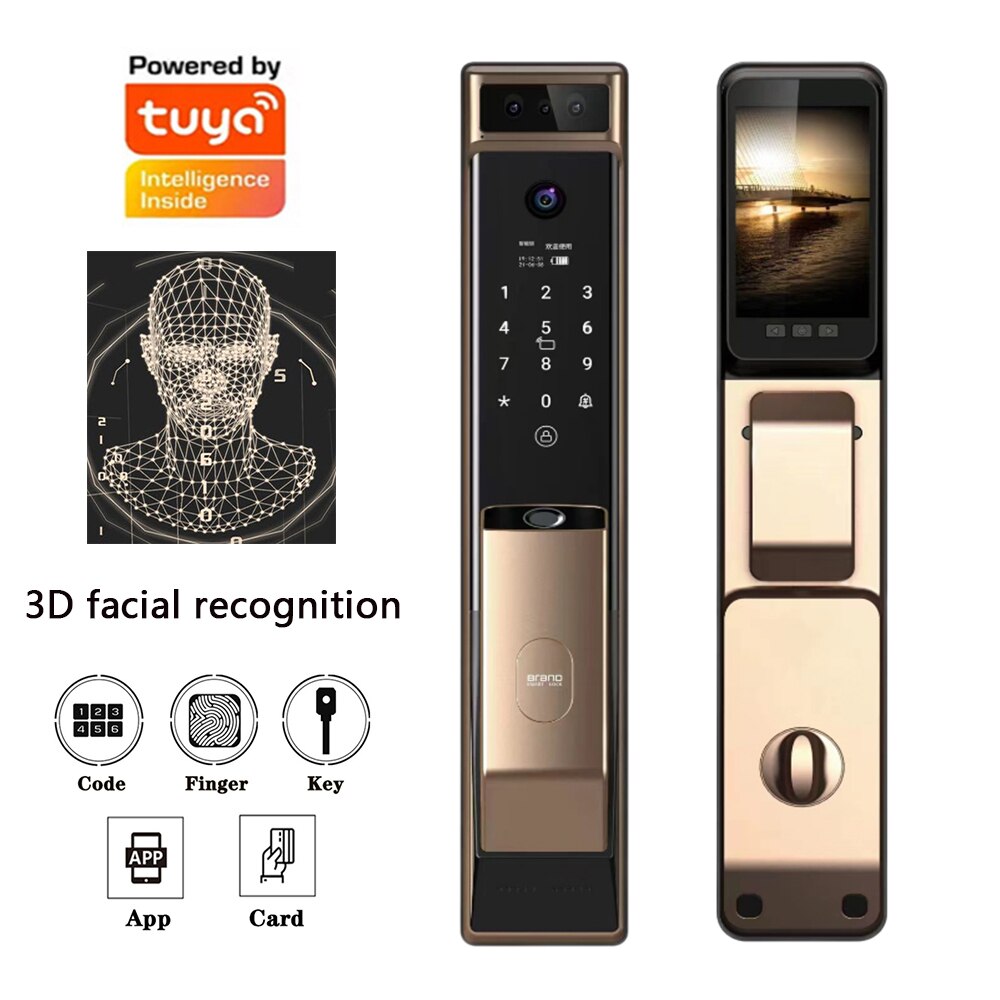 WIFI Go App Automatic 3D Face Smart Door Lock