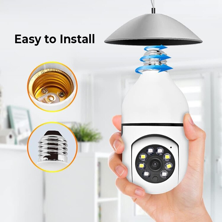 Wi-Fi compatible Bulb Pan/Tilt Camera