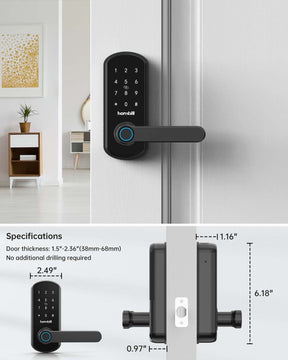 Fingerprint Smart Door Lock Biometric Digital Keyless