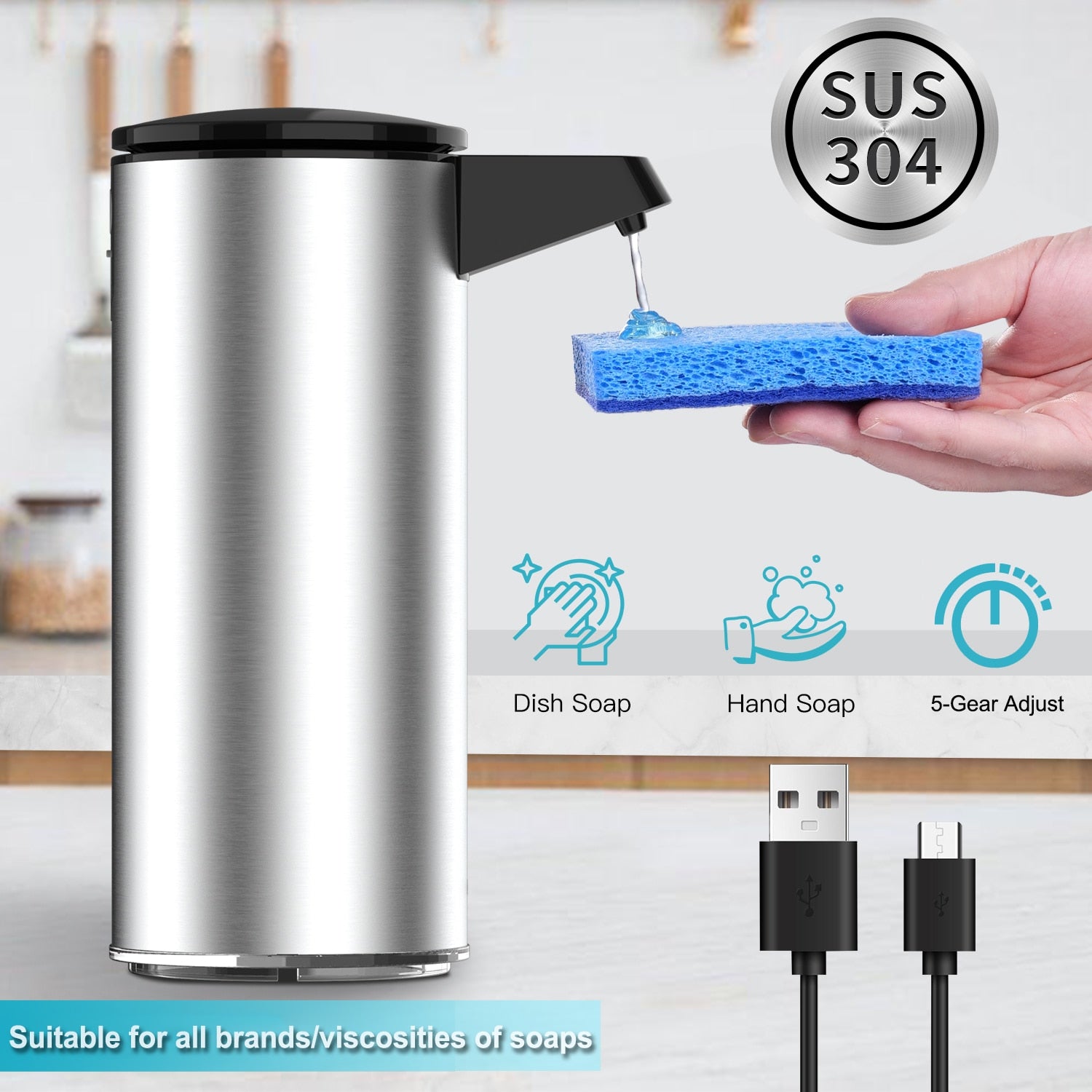 Smart Soap Dispenser USB Chargeable 280ML