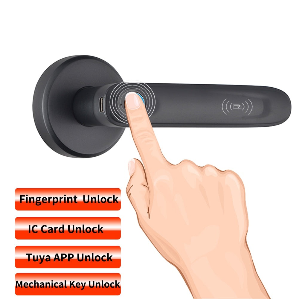 Automatic Door Lock Handle Smart Electronic Fingerprint