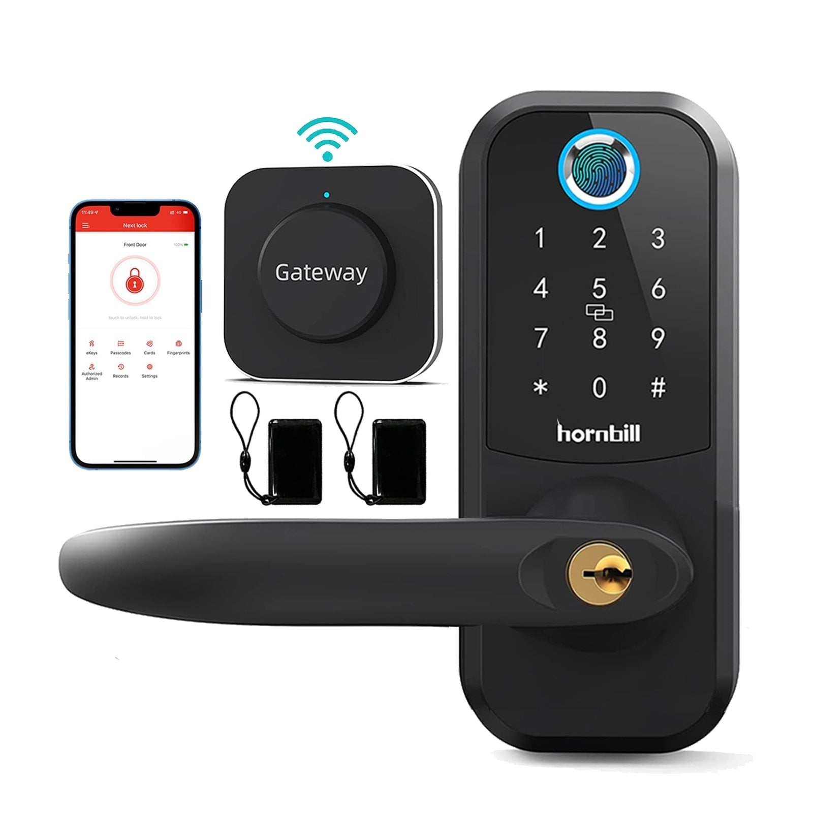 Fingerprint WIFI Smart Door Lock Electronic Keyless Entry